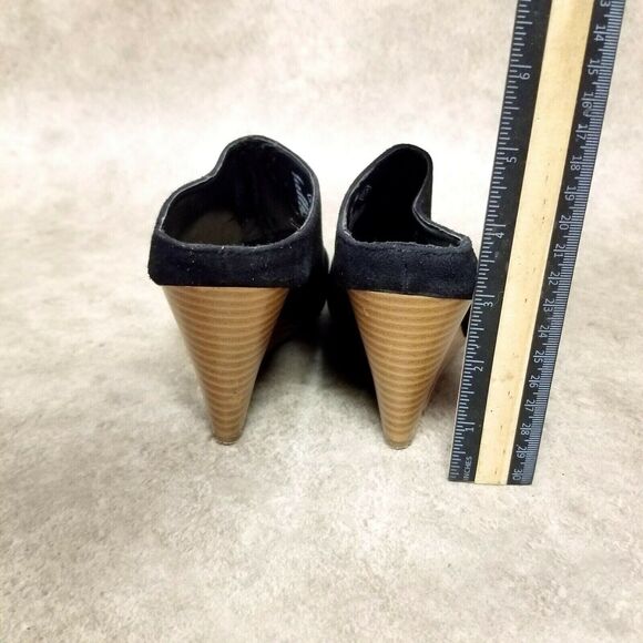 Rampage Womens Kavi  Size 6.5 Black  Fabric Slip On 3" Wedge Heel Mules - Picture 6 of 10